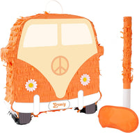 Princess Castle Pinata - Pink Castle Pinata with Blindfold and Bat for Girls Kids Princess Theme - Hippie Van
