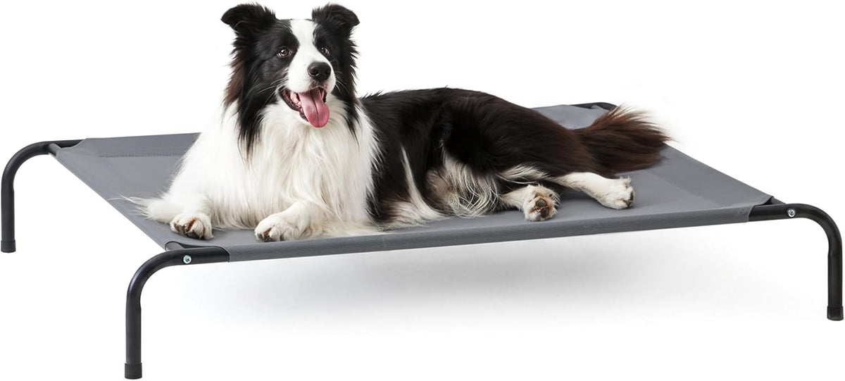 Love's cabin Elevated Cooling Dog Bed for Large Dogs - Grey / 48" X 35.5" X 8"