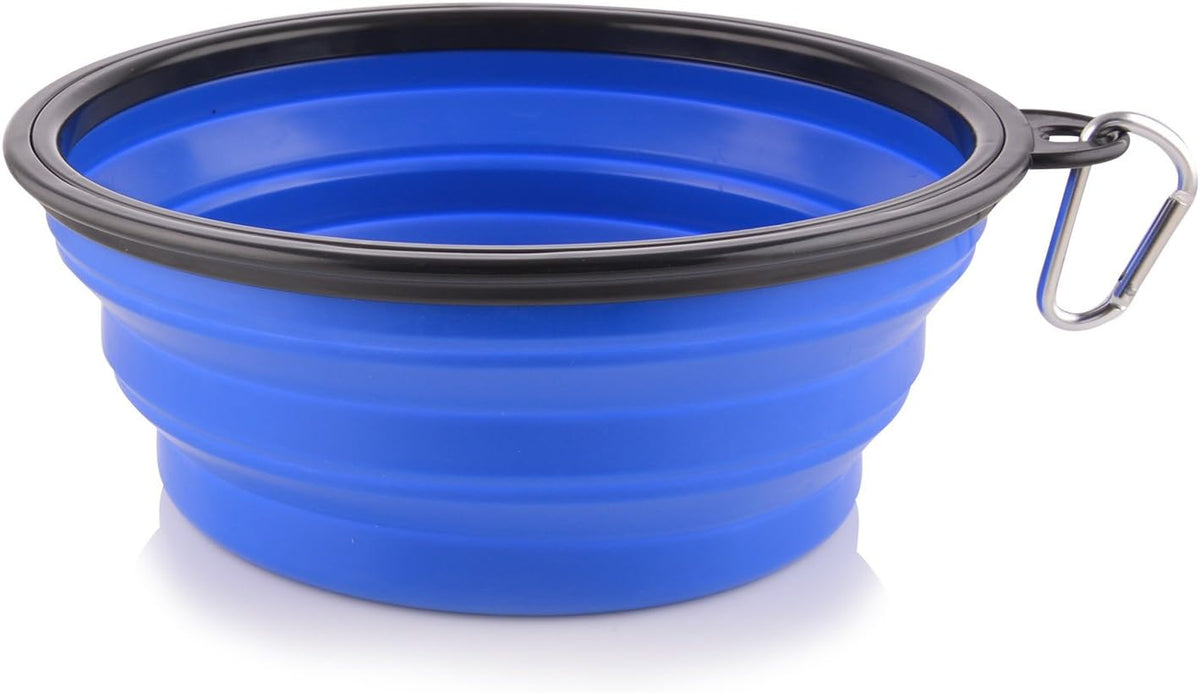 Extra Large Collapsible Dog Bowl, Foldable Travel Water Dish - Extra Large, 102oz / 102oz-Blue