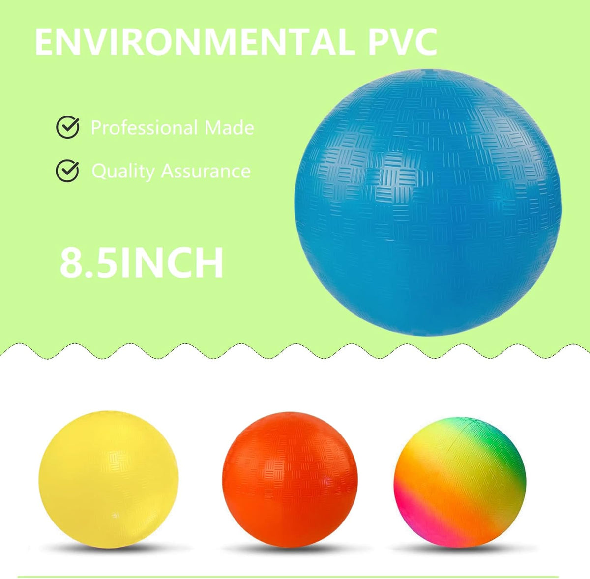 YNHFIFI 8.5 inch rainbow playground ball for kickball, dodgeball and four square - view 21