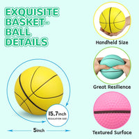 Amarlozn 5" Mini Foam Basketball Set, Ideal for Kids, Toddlers - Pink - image 3
