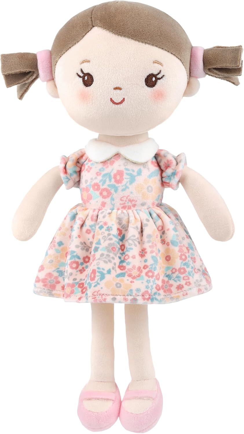 GAGAKU soft baby doll in a floral print rag doll style for toddlers - view 10