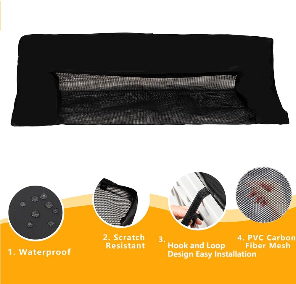 Dog Playpen Mesh Top Cover for 36" Inch Pet Playpen with 4 Panels - PureBlack - image 3