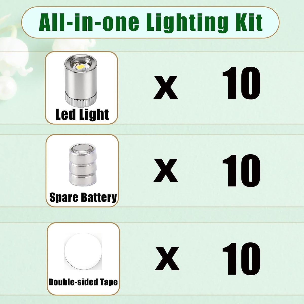 Mini Led Lights 10pc Small Led Lights Battery Powered Tiny Light Warm - Cold White - image 4