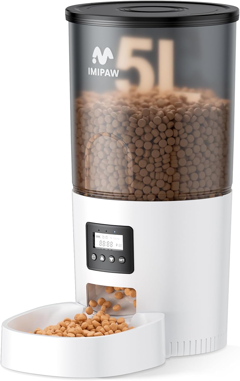IMIPAW Automatic Cat Feeders - 5L / White