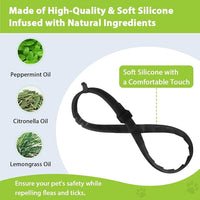 4 Pack Flea and Tick Collar for Cats, Natural Plant Oil Formula Cat Flea Collar Provides 32-Month Protection for Flea Tick Prevention, Waterproof & Adjustable Cat Flea Treatment for Most Cats