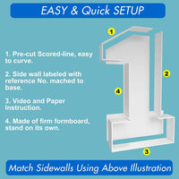 JoyBox Design 3FT DIY Mosaic Balloon Number 1 Frame - Number 1 - image 2