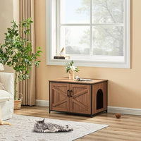 unipaws Top Opening Cat Litter Box Enclosure, Friendly to Elderly People, Waist or Keen Problem People, XL Extra Large Cat Box Furniture, High Jumbo Automatic Litter Box Cover Hidden for Large Cat