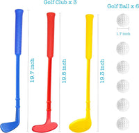 Plastic Golf Clubs, Sturdy Plastic Golf Toys Sets for Toddlers Kids – Fun for Kids & Family - Plastic / New Golf Clubs Set - image 2