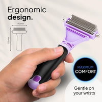 Pretty Paw Cat Brush for Indoor Cats & Long Hair with Gentle Massage - Purple - image 2