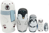 Konrisa set of six hand painted wooden unicorn nesting dolls - view 8