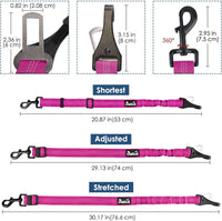 SlowTon Dog Car Seat Belt - Fluorescence Pink / 27.5in - 1 pack - image 3