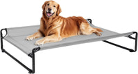 Veehoo Outdoor Elevated Dog Bed - Grey / 43.7"L x 30.3"W x 9.4"Th