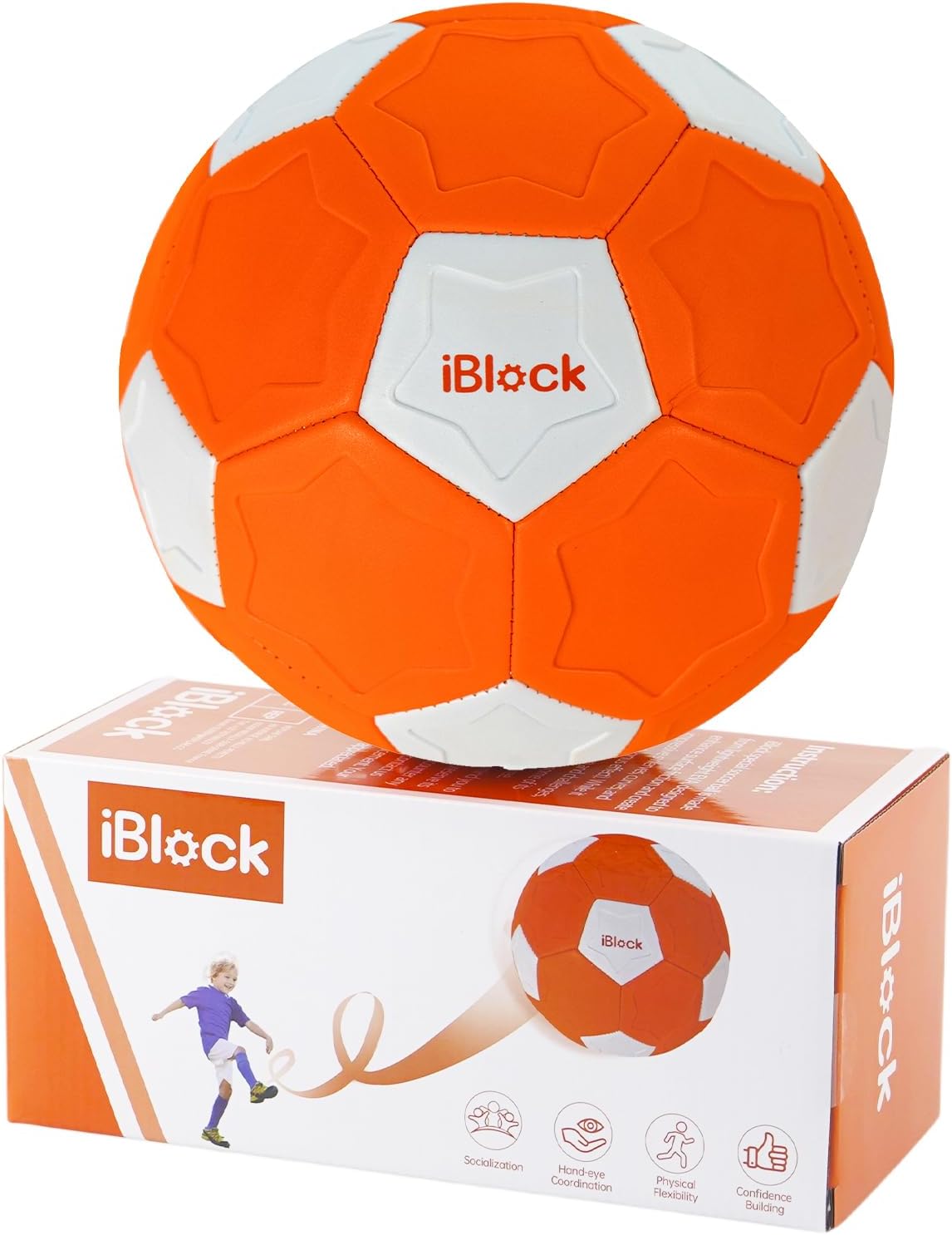 Smartwo size 4 curve soft soccer ball for kids with pump