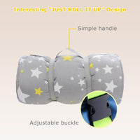 Toddler Nap Mat with Removable Pillow & Soft Blanket - Stars - image 3
