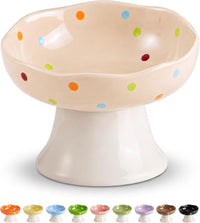 Red Mushroom Cat Bowl, Elevated Ceramic Bowl for Cats – Essentials for Cats - Confetti