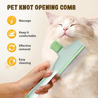 Pet Hair Removal Comb, 2025 New Flea Comb, Multifunctional Grooming Brush for Home Use, Portable Shedding Brush for Pet Owners (Blue+Yellow)
