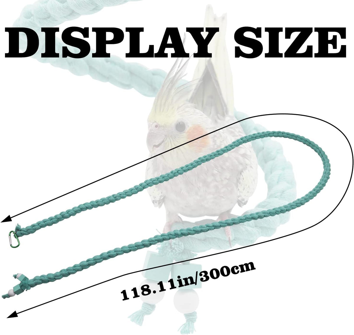 Dnoifne 59 Inch Spiral Rope Perch - 118 inches / Blue - image 4