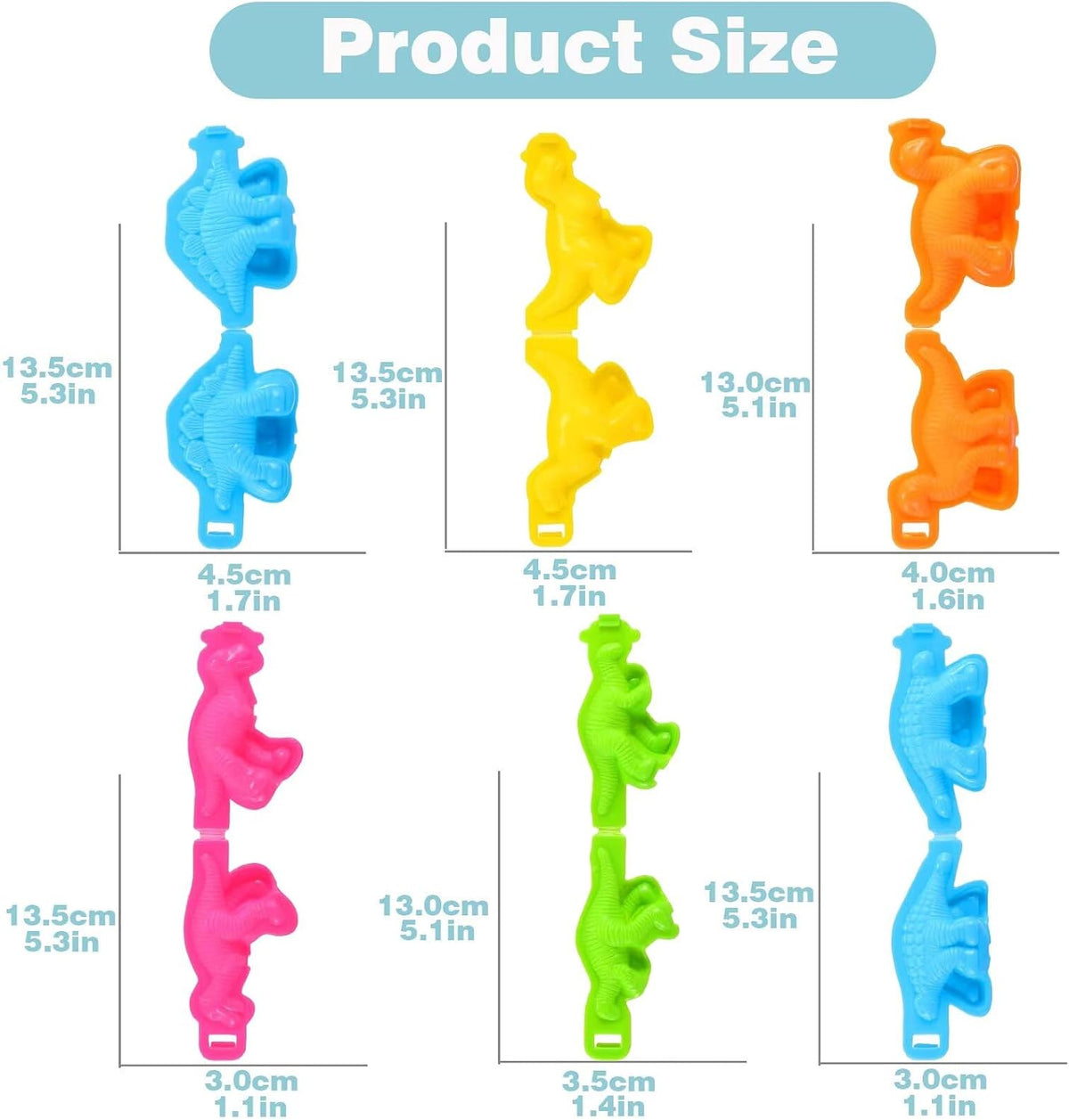 Unleash Creativity with 6 Unique Dino Molds Dough Toys Dough - 6PCS-Dinosaur - image 2