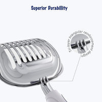 WePet Cat Litter Scoop, Aluminum Alloy Sifter, Kitty Metal Scooper, Deep Shovel, Long Handle, Poop Sifting, Kitten Pooper Lifter, Durable, Heavy Duty, for Litter Box