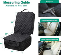 Waterproof Front Seat Cover Dog Car Seat Covers Nonslip and Full Protection with Side Flaps Fits Most Cars, Trucks, SUVs(Black, 1Pack)