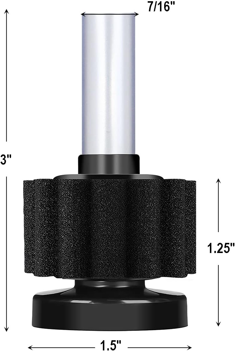 AQUANEAT Aquarium Air Powered Sponge Filter - Cylinder / Up to 3Gal - image 2