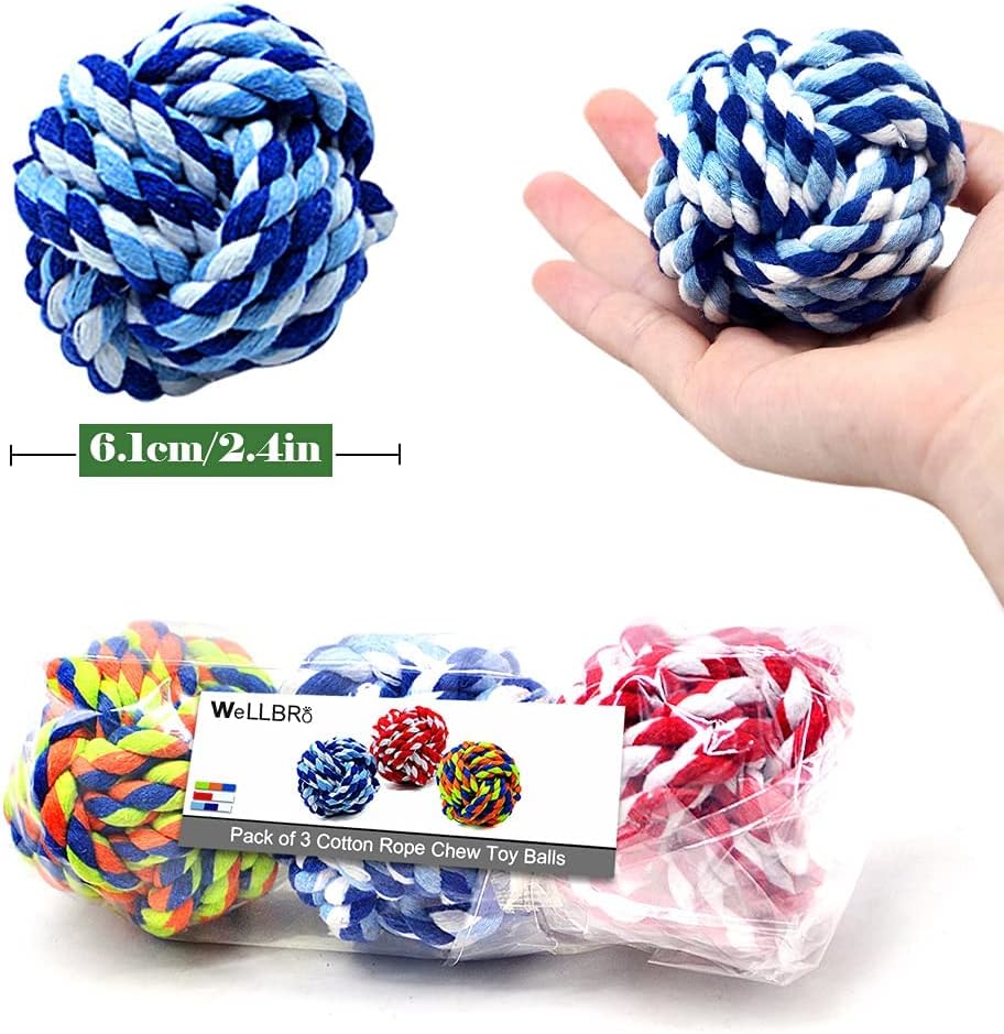 Pet Chew Toy, Knots Weave Cotton Rope - 3 Pack - image 2