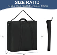 24" Dog Fence Storage Bag for Camping & RV Trips Comfortable Carry – Essentials for Dogs - Black / 41"×7"×28" - image 2