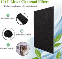 6 Pack Charcoal Cat Litter Box Replacment Filter Hooded Cat Litter - L3 Filters - image 2