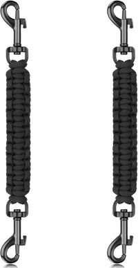 YUEPET 2-pack paracord dog collar safety clips with 360 degree swivel clips