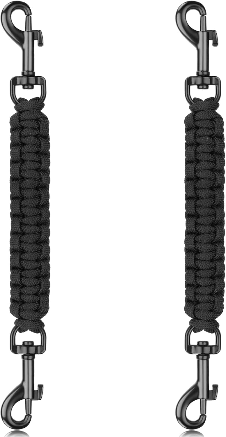 YUEPET 2-pack paracord dog collar safety clips with 360 degree swivel clips