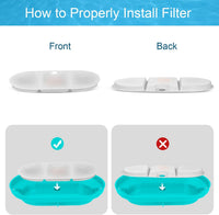 16 Packs Replacement Cat Water Fountain Filters Compatible - 8Filters+8 Sponges - image 4