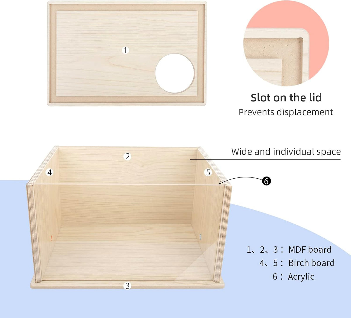 Niteangel Visible Hamster Digging Box for Syrian Dwarf Roborovski - image 3