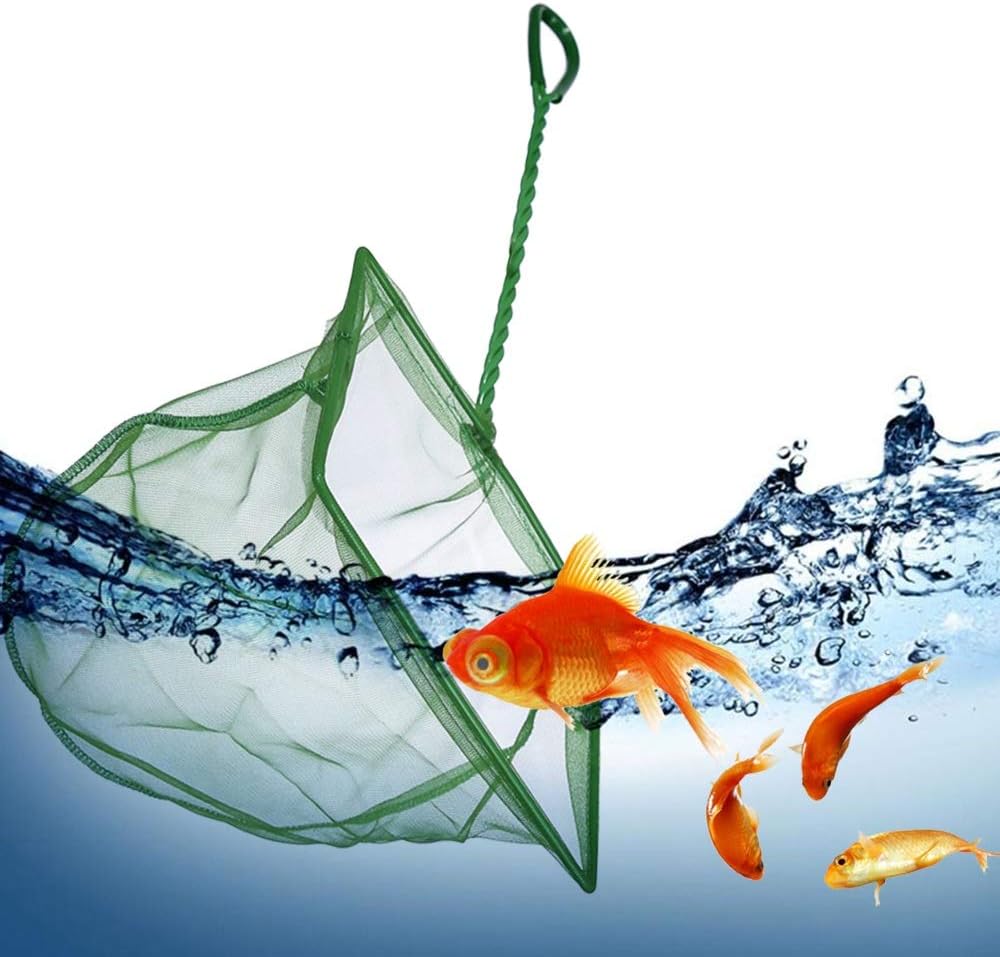 Aquarium Fishing Net Fish Tank Cleaning Tools Fine Mesh Net - 8 Inch (Pack of 2) - image 3