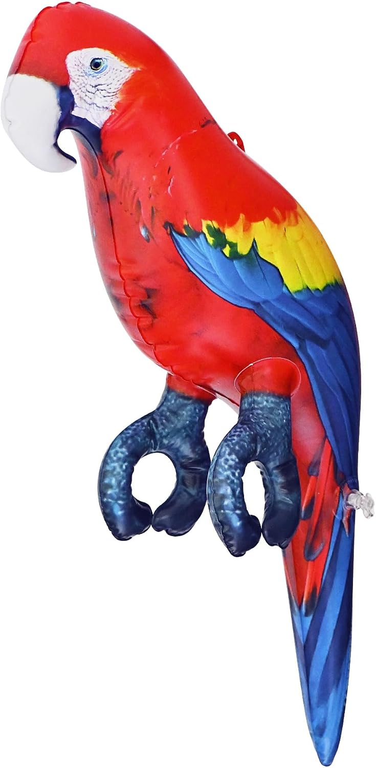 Jet Creations 37" Inflatable Standing Cow - Parrot: Yellow Red and Blue