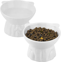 Elevated Cat Bowls 2-Pack - White