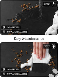 PADOOR Pet Feeding Mat-Absorbent Dog Mat for Food and Water Bowl-No - 16"x24" / Black - image 4