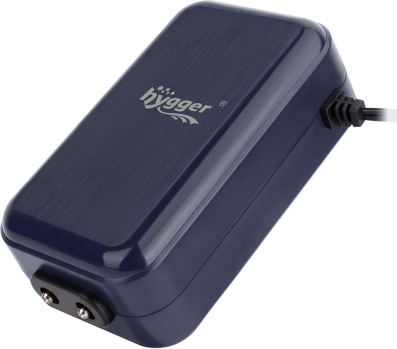 hygger Aquarium Air Pump,Adjustable Oxygen Pump，Silent Powerful Aerator Pump 2W/3W/4.5W/6W/ 1/2 Air - 4.5wSingle