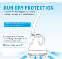 hygger 215 GPH Quick Water Change Aquarium Pump Submersible Fountain - 40-watt 400 GPH - image 4