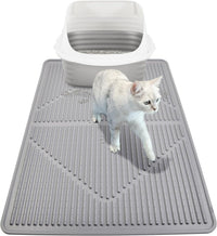 Rubber Cat Litter Mat Litter Box Mat - Grey / XL-28" x 20" Thickened