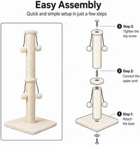 Dimaka 29in Cat Scratching Post - Beige / 34 inches for Large Cats - image 4
