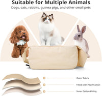 ONECUTE Dog Purse Carrier for Small Dogs Rabbit cat with Large Pockets - Beige Sling / 15.7"L x 5.9"W x 8.6"H - image 3