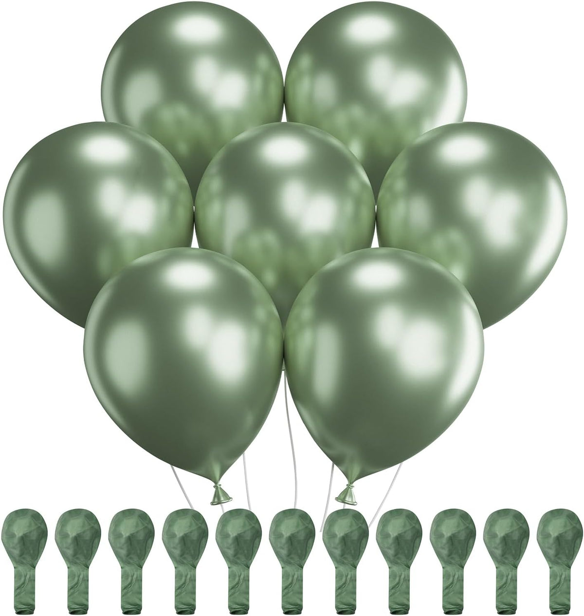 Mr. Pen, Balloons Assorted Colors - Metallic Green / 54 Pack