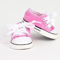 Sophia's Pink Canvas Sneaker with Laces and Imitation Leather Toe Cap - image 2