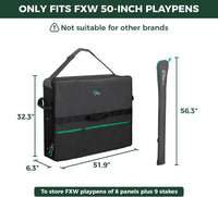 FXW Dog Playpen Storage Bag, Designed for RV Trips - Black / 50 inch(1 Pack) - image 2