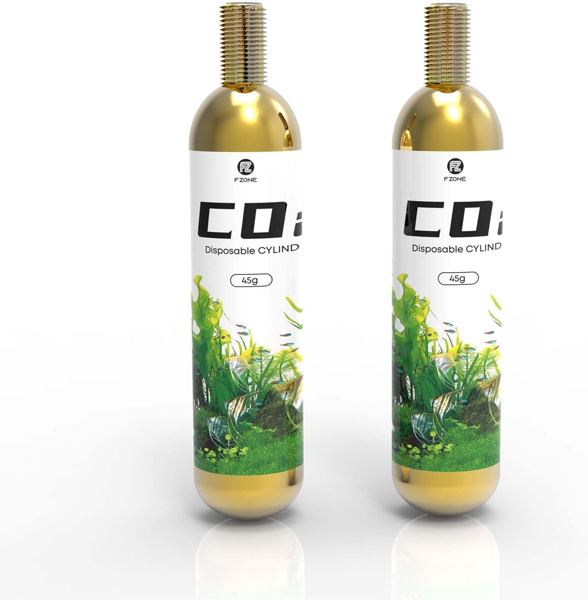 FZONE 45g Disposable CO2 Cartridges with 5/8'' Threaded Interfaces – Essentials for Fish