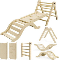 bbgroundgrm Pikler Triangle Set Climber 5 in 1