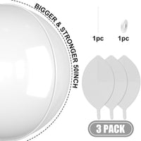 12PCS Iridescent Round Foil Balloons 22" 15" 10" Large Holographic - 50inch White - image 4
