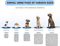 Washable Pee Pads for Dogs - Leaves - Light Grey / 48x60 Inch (Pack of 2) - image 3