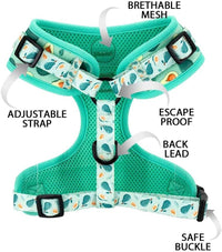 Dog Cat Harness and Leash Set - Avocado / M (Neck 13.4"-16.5"; Chest 17.7"-23") - image 4